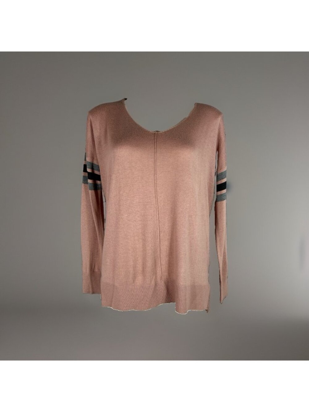 Hippie Rose Pullover Sweater Top Women’s Medium Knit Long Sleeve V Neck Sporty